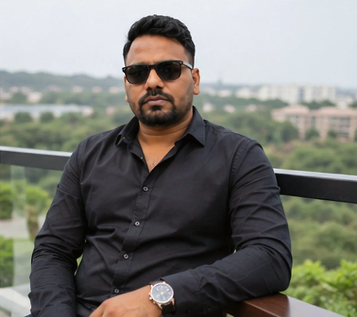 Surya Kant Jha — Smart-casual executive portrait